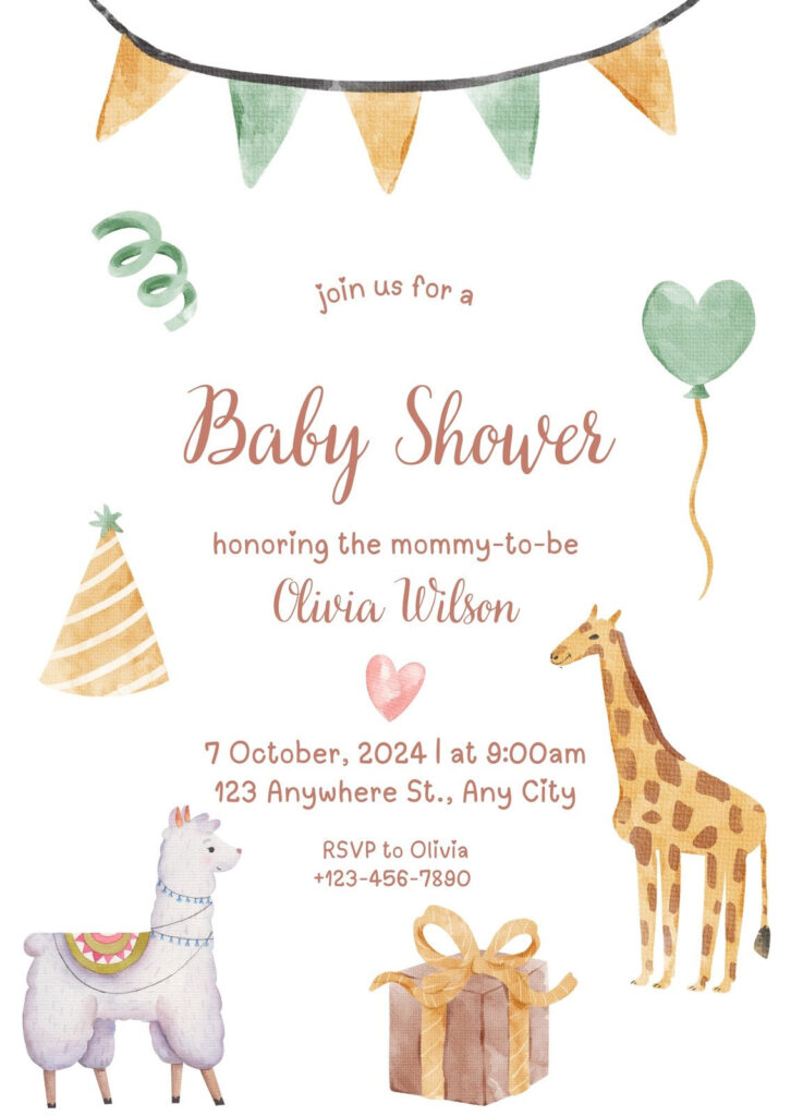 Free, Custom Printable Baby Shower Invitation Templates | Canva With Regard To Free Stork Party Invitations Printable Free, Custom Printable Baby Shower Invitation Templates | Canva With Regard To Free Stork Party Invitations Printable