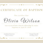 Free Custom Printable Baptismal Certificate Templates | Canva Pertaining To Free Online Printable Baptism Certificates