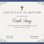 Free Custom Printable Baptismal Certificate Templates | Canva With Regard To Free Online Printable Baptism Certificates