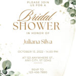 Free Custom Printable Bridal Shower Invitation Templates | Canva Inside Free Printable Bridal Shower Cards
