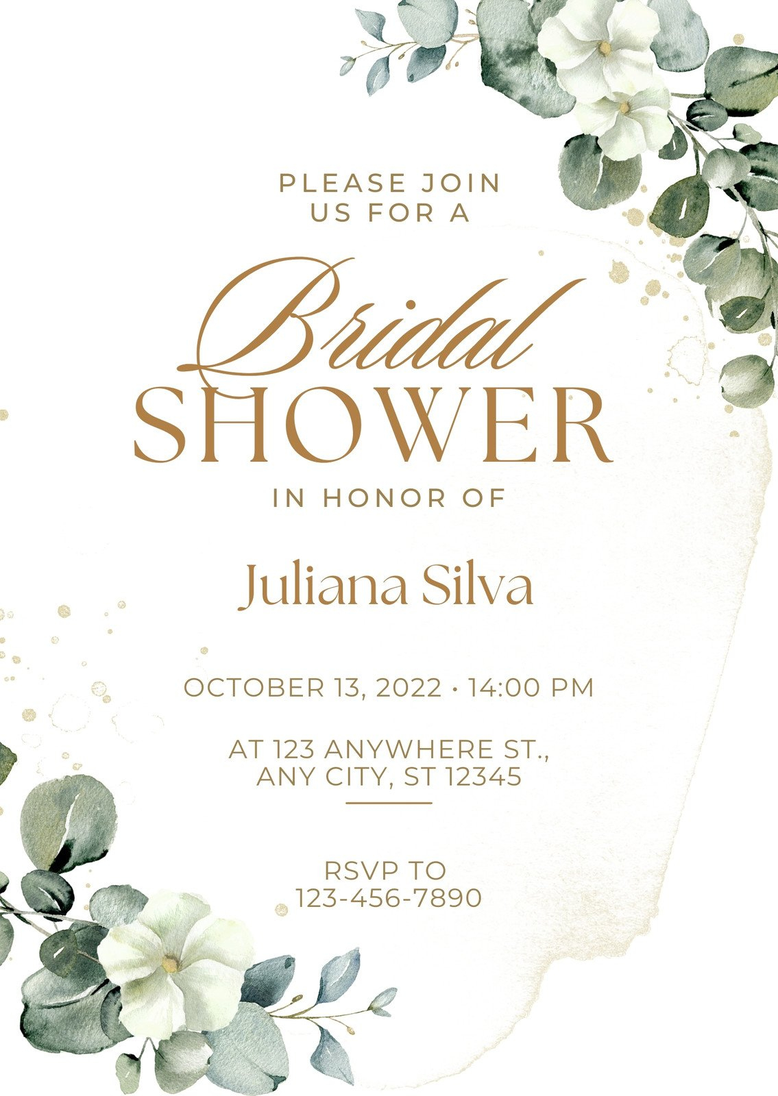 Free Custom Printable Bridal Shower Invitation Templates | Canva inside Free Printable Bridal Shower Cards