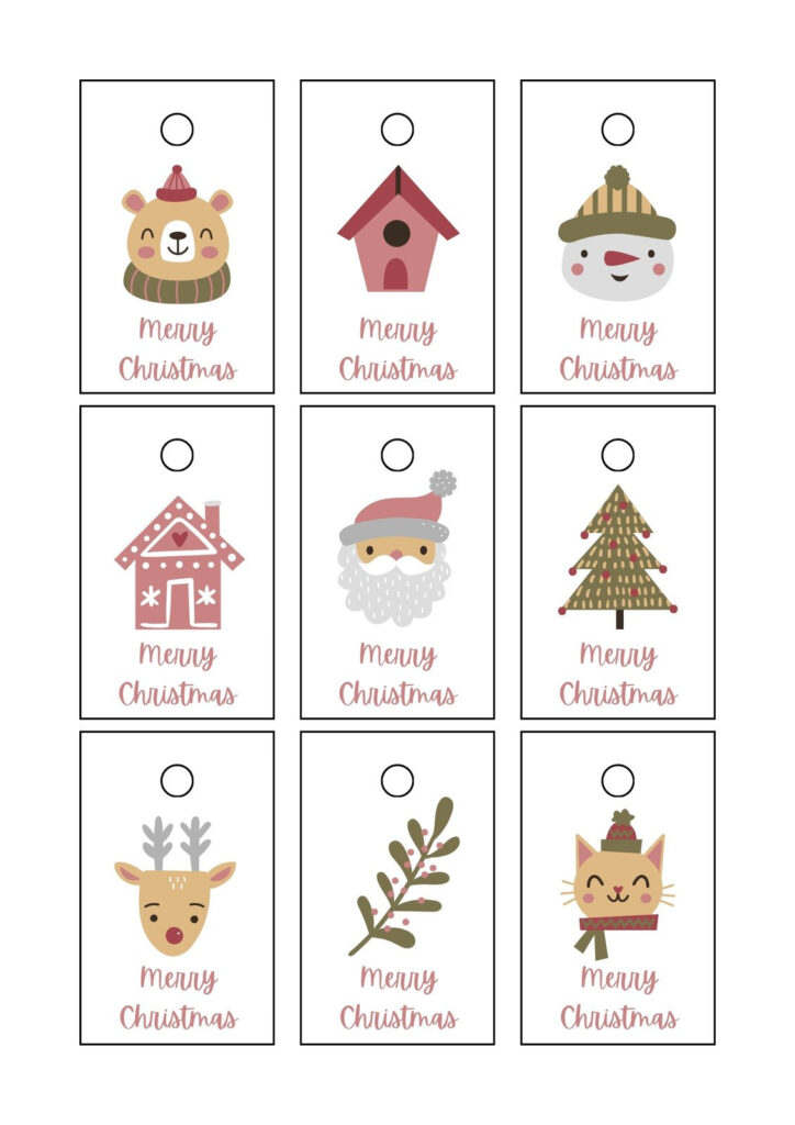 Free Custom Printable Christmas Tag Templates | Canva Within Free Printable Gift Tags Personalized