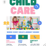 Free Custom Printable Daycare Flyer Templates | Canva In Free Printable Home Daycare Flyers