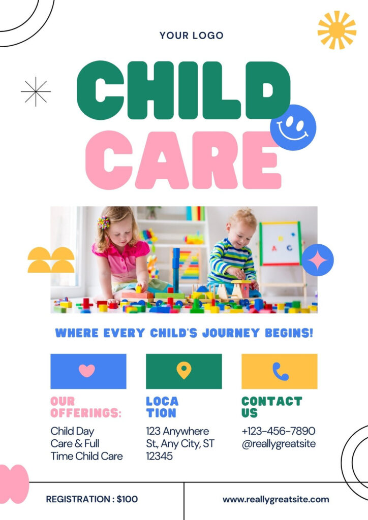 Free Custom Printable Daycare Flyer Templates | Canva In Free Printable Home Daycare Flyers Free Custom Printable Daycare Flyer Templates | Canva In Free Printable Home Daycare Flyers