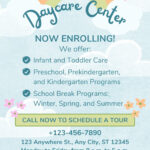 Free Custom Printable Daycare Flyer Templates | Canva In Free Printable Home Daycare Flyers