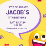 Free Custom Printable Emoji Popular Party Inside Emoji Invitations Printable Free