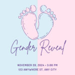 Free Custom Printable Gender Reveal Invitation Templates | Canva For Free Printable Gender Reveal Templates