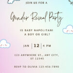 Free Custom Printable Gender Reveal Invitation Templates | Canva Regarding Free Printable Gender Reveal Templates