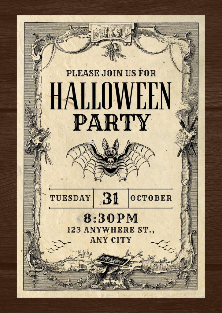 Free Custom Printable Halloween Invitation Templates | Canva With Regard To Free Printable Halloween Party Invitations Free Custom Printable Halloween Invitation Templates | Canva With Regard To Free Printable Halloween Party Invitations