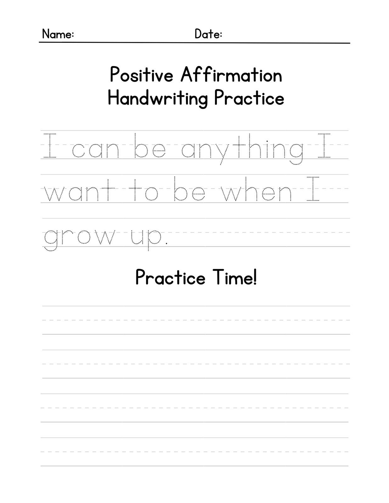 Free Custom Printable Handwriting Worksheet Templates | Canva inside Free Printable Handwriting Worksheets