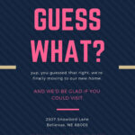 Free, Custom Printable Moving Announcement Templates | Canva In Free Printable Moving Announcement Templates