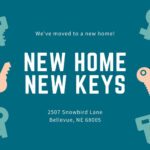 Free, Custom Printable Moving Announcement Templates | Canva Pertaining To Free Printable Moving Announcement Templates