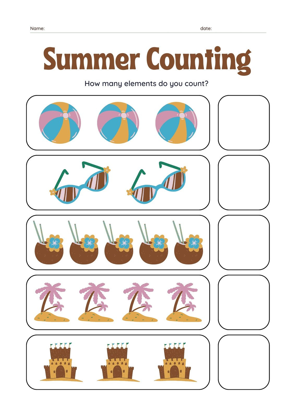 Free Custom Printable Preschool Worksheet Templates | Canva intended for Free Printable Learning Pages
