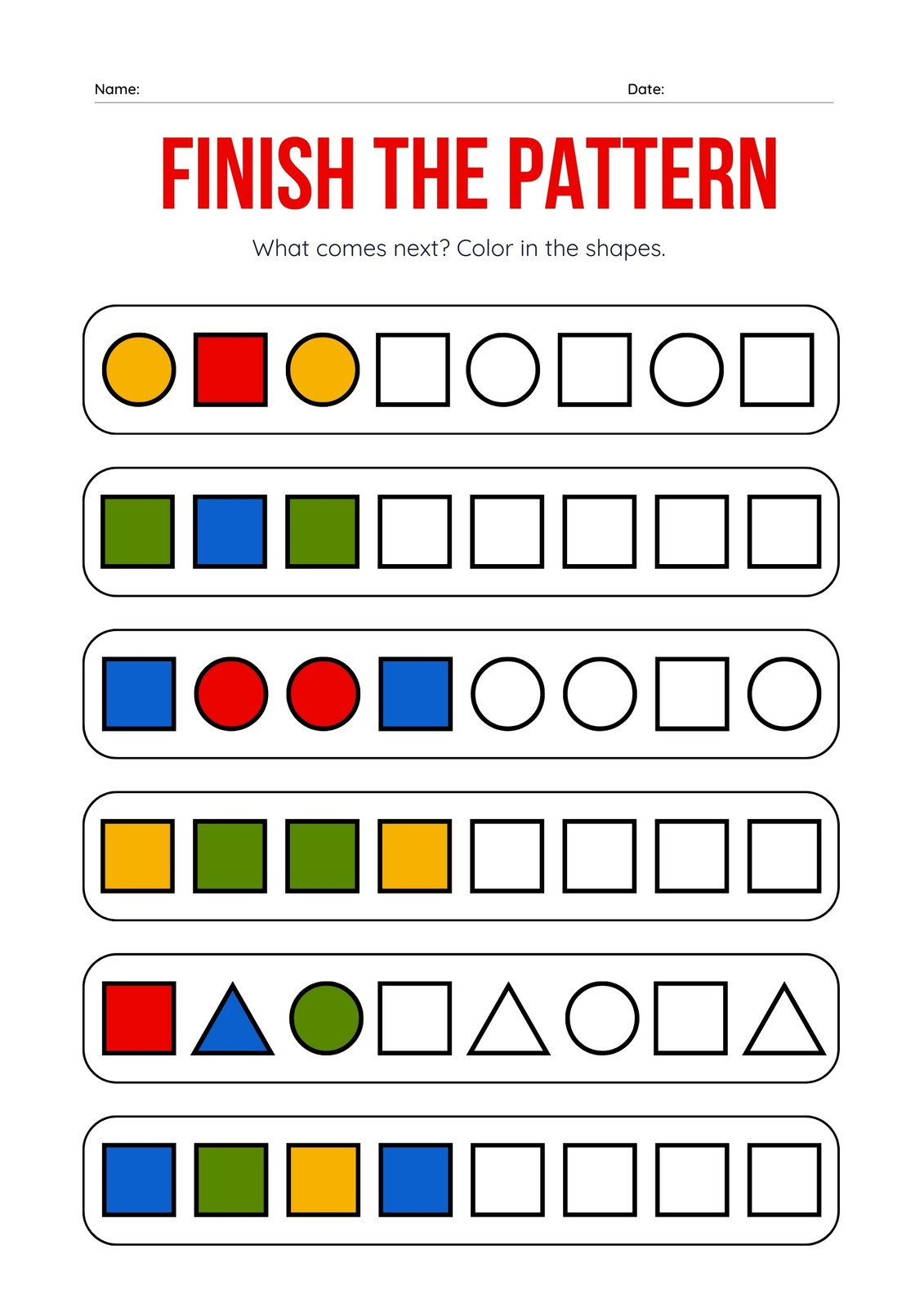 Free Custom Printable Shapes Worksheet Templates | Canva in Free Shape Templates Printable