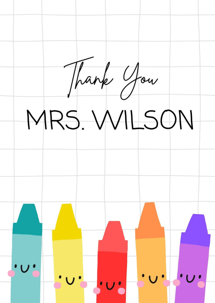 Free Custom Printable Teacher Thank You Card Templates | Canva Regarding Free Printable Teacher Appreciation Greeting Cards