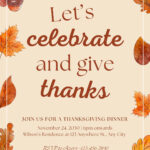 Free Custom Printable Thanksgiving Invitation Templates | Canva Intended For Free Printable Thanksgiving Invitations