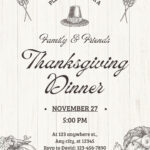 Free Custom Printable Thanksgiving Invitation Templates | Canva Intended For Free Printable Thanksgiving Invitations