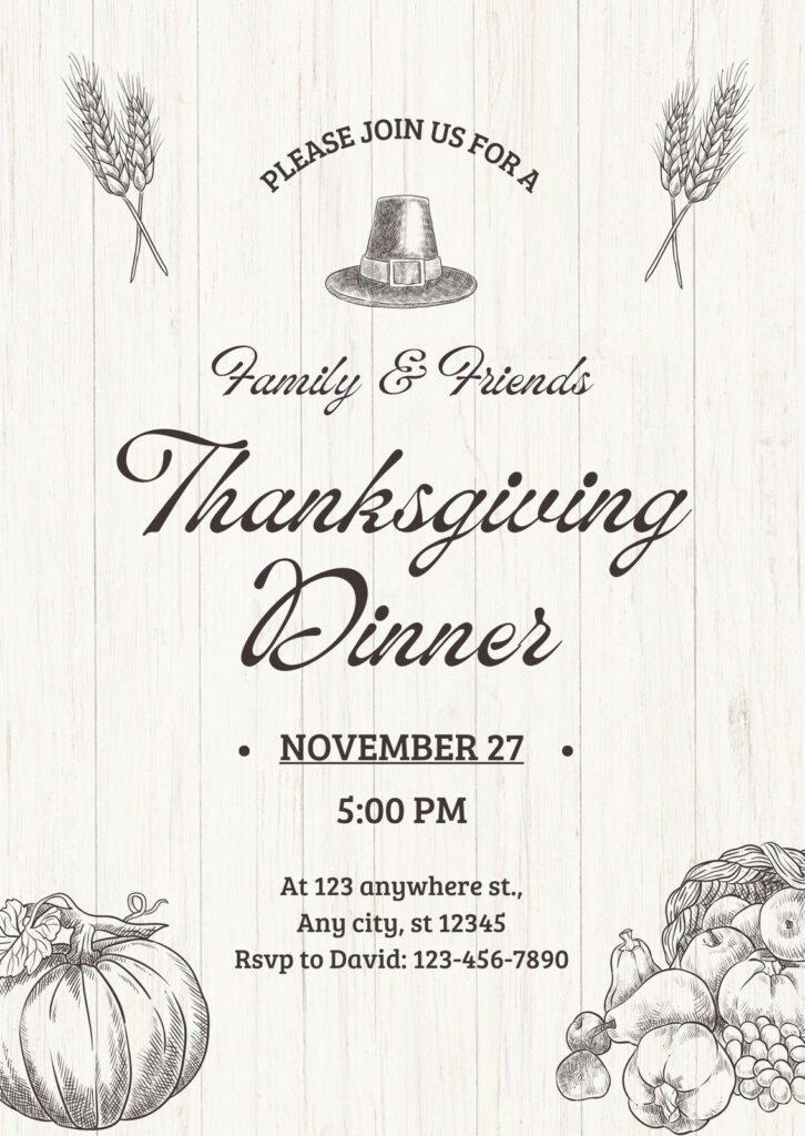 Free Custom Printable Thanksgiving Invitation Templates | Canva Intended For Free Printable Thanksgiving Invitations Free Custom Printable Thanksgiving Invitation Templates | Canva Intended For Free Printable Thanksgiving Invitations
