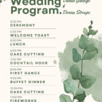 Free, Custom Printable Wedding Program Templates | Canva Inside Free Printable Wedding Program Templates