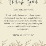 Free Custom Printable Wedding Thank You Card Templates | Canva With Free Printable Custom Thank You Cards