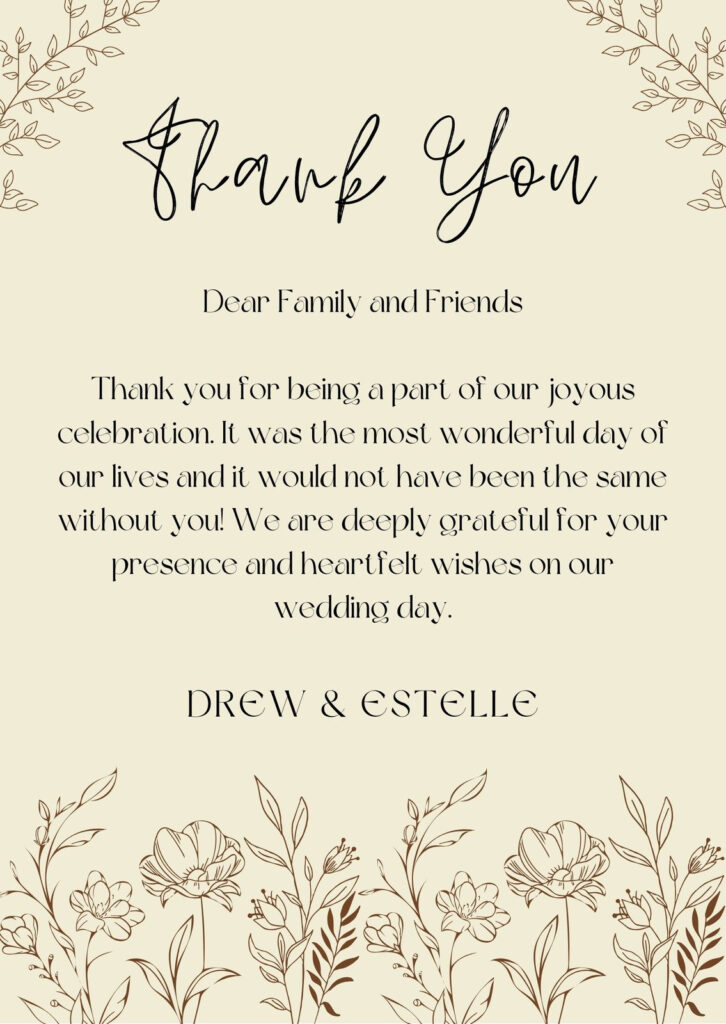 Free Custom Printable Wedding Thank You Card Templates | Canva With Free Printable Custom Thank You Cards Free Custom Printable Wedding Thank You Card Templates | Canva With Free Printable Custom Thank You Cards