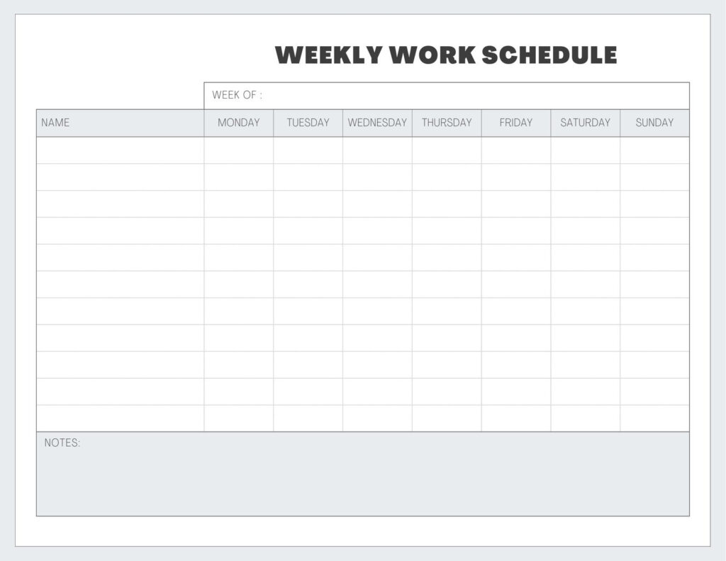 Free Custom Printable Work Schedule Planner Templates | Canva In Free Printable Weekly Work Schedule Free Custom Printable Work Schedule Planner Templates | Canva In Free Printable Weekly Work Schedule