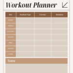 Free, Custom Printable Workout Planner Templates Online | Canva Regarding Free Printable Gym Workout Plans