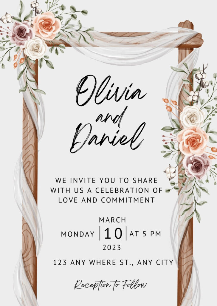 Free Printable Wedding Invitations with Photo Free Printable Wedding Invitations with Photo