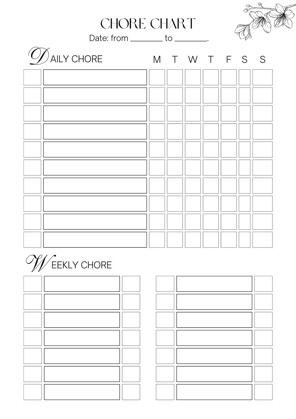 Free Customizable Chore Chart Templates To Print | Canva pertaining to Free Printable Chore Chart Templates