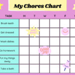 Free Customizable Chore Chart Templates To Print | Canva Throughout Free Printable Chore Chart Templates
