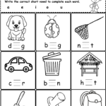 Free Cvc Worksheet Kindergarten   Downloadable Worksheets Pertaining To Cvc Words Worksheets Free Printable