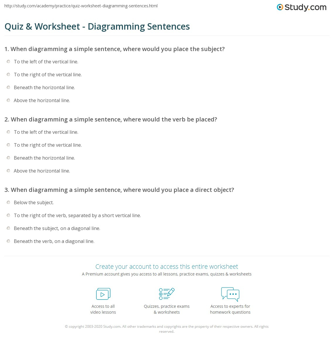 Free Diagramming Sentences Worksheets | Yourdictionary pertaining to Free Printable Sentence Diagramming Worksheets