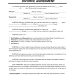 Free Divorce Agreement Template | Pdf & Word For Free Printable Divorce Papers