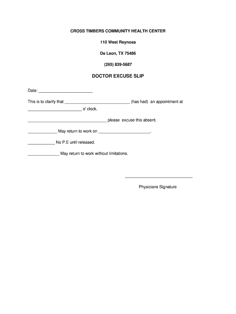 Free Doctor Excuse For Work: Fill Out &amp; Sign Online | Dochub for Free Printable Doctor Excuse Slips