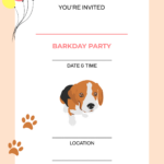 Free Dog Pawty Birthday Invitation Template To Edit Online Regarding Dog Birthday Invitations Free Printable