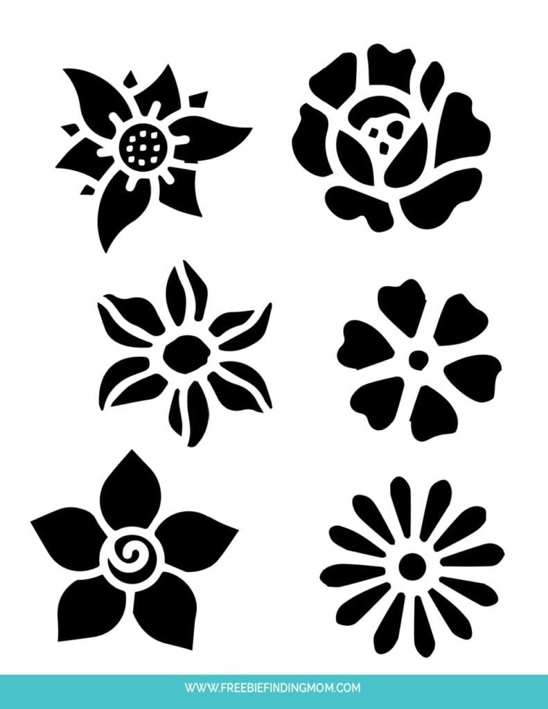 Free Downloadable Stencils: Large Flower For Painting for Free Printable Wall Stencils For Painting
