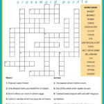 Free Easter Crossword Puzzle Printable   2 Versions & Answer Key Regarding Free Printable Easter Puzzles For Adults