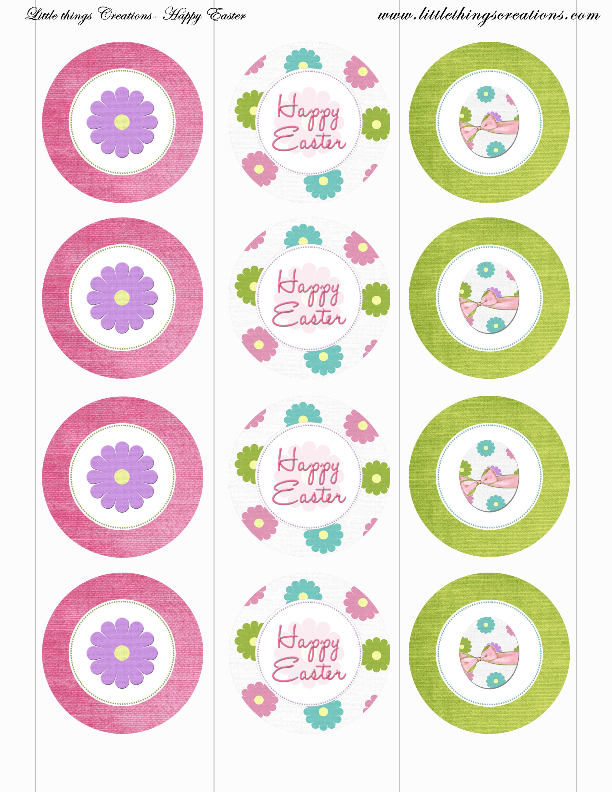 Free Easter Party Printables From Little Things Creations | Catch pertaining to Free Printable Party Circles