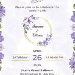 Free, Editable, Printable Floral Invitation Templates | Canva Within Wedding Invitation Cards Printable Free