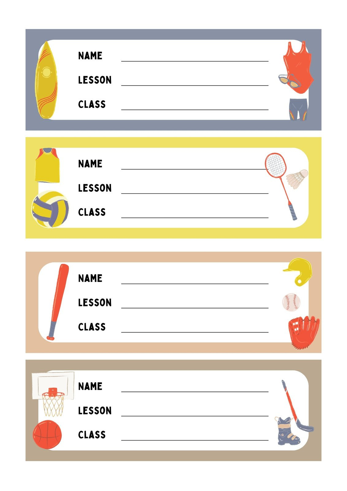 Free Editable Printable Name Tag Sticker Templates | Canva inside Free Printable Name Labels For Kids