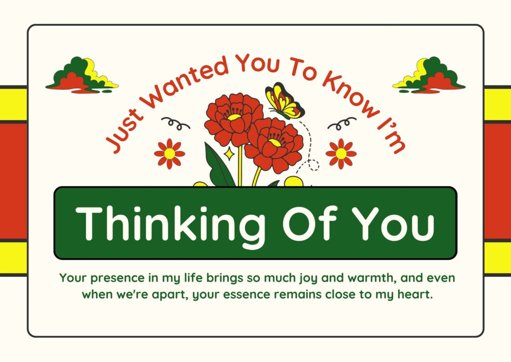 Free, Editable, Printable Thinking Of You Card Templates | Canva Throughout Free Printable Funny Thinking Of You Cards