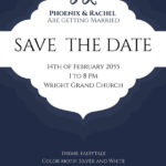 Free Elegant Save The Date Template In Google Docs, Illustrator With Regard To Free Printable Save The Date