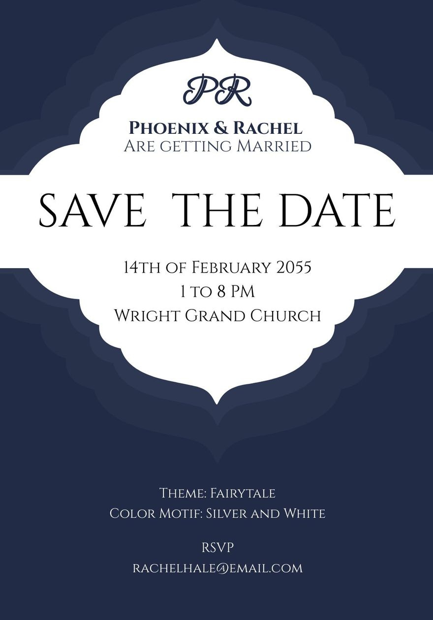 Free Elegant Save The Date Template In Google Docs, Illustrator with regard to Free Printable Save the Date