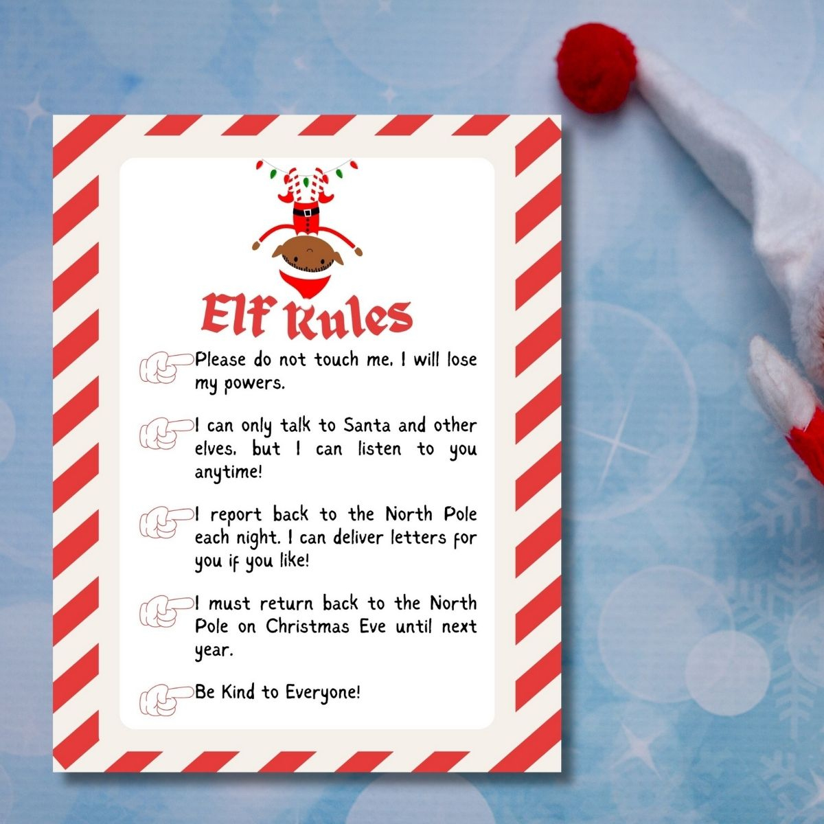 Free Elf On The Shelf Rules Printable (4 Versions!) - Leap Of for Free Printable Elf On The Shelf Story