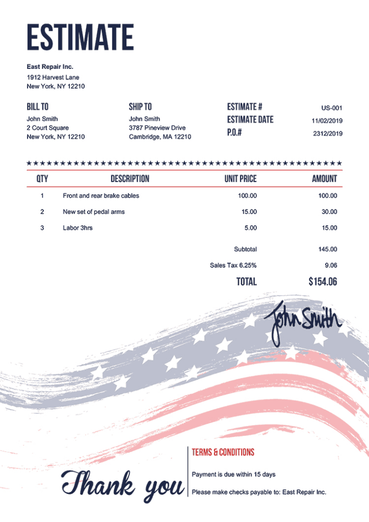 Free Estimate Templates | 100 Styles | Print & Download Pdf With Regard To Free Printable Job Quote Forms Free Estimate Templates | 100 Styles | Print & Download Pdf With Regard To Free Printable Job Quote Forms