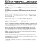 Free Florida Prenuptial Agreement Template | Pdf & Word Throughout Free Printable Prenuptial Agreement Form