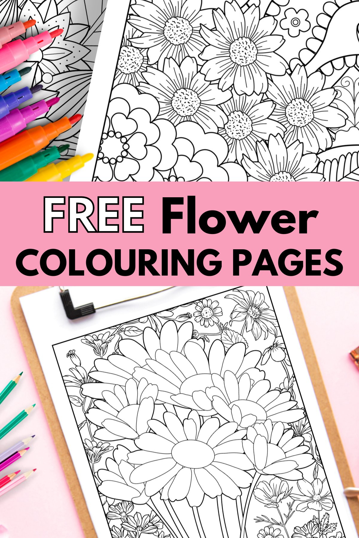 Free Flower Colouring Pages — Gathering Beauty within Free Printable Flower Coloring Pages For Adults