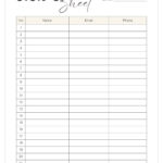 Free Form Document Templates To Customize And Print | Canva Inside Free Printable Salon Sign In Sheets