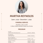 Free Funeral Program Templates, Editable And Printable Inside Free Printable Funeral Programs