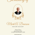 Free Funeral Templates, Editable And Printable With Regard To Free Printable Funeral Programs